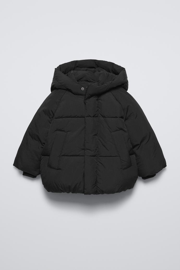 Chaqueta Puffer Negra Zara CAZADORA ACOLCHADA CAPUCHA Negro ZARA Chile
