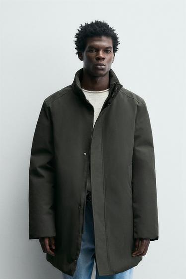 DETACHABLE WATER-REPELLENT TECHNICAL PARKA - Dark green by Zara - Image 1