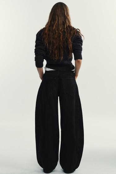 JEAN OVERSIZE TRF TAILLE MOYENNE - Noir de Zara - Image 4