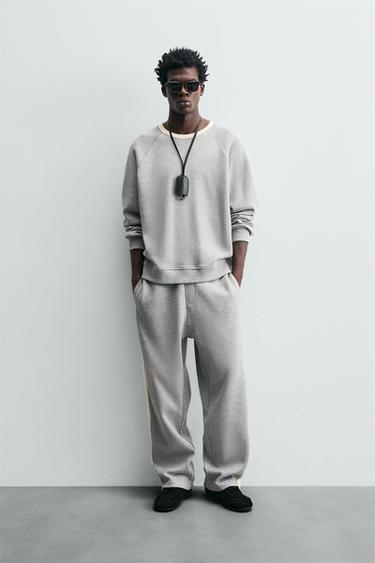 CONTRAST RELAXED FIT SET - Beige / Tan by Zara
