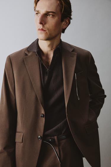 BLAZER REGULAR FIT TRAJE - Marrón de Zara