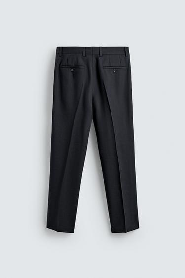 PANTALON REGULAR FIT 100% LAINE - Bleu de Zara - Image 6