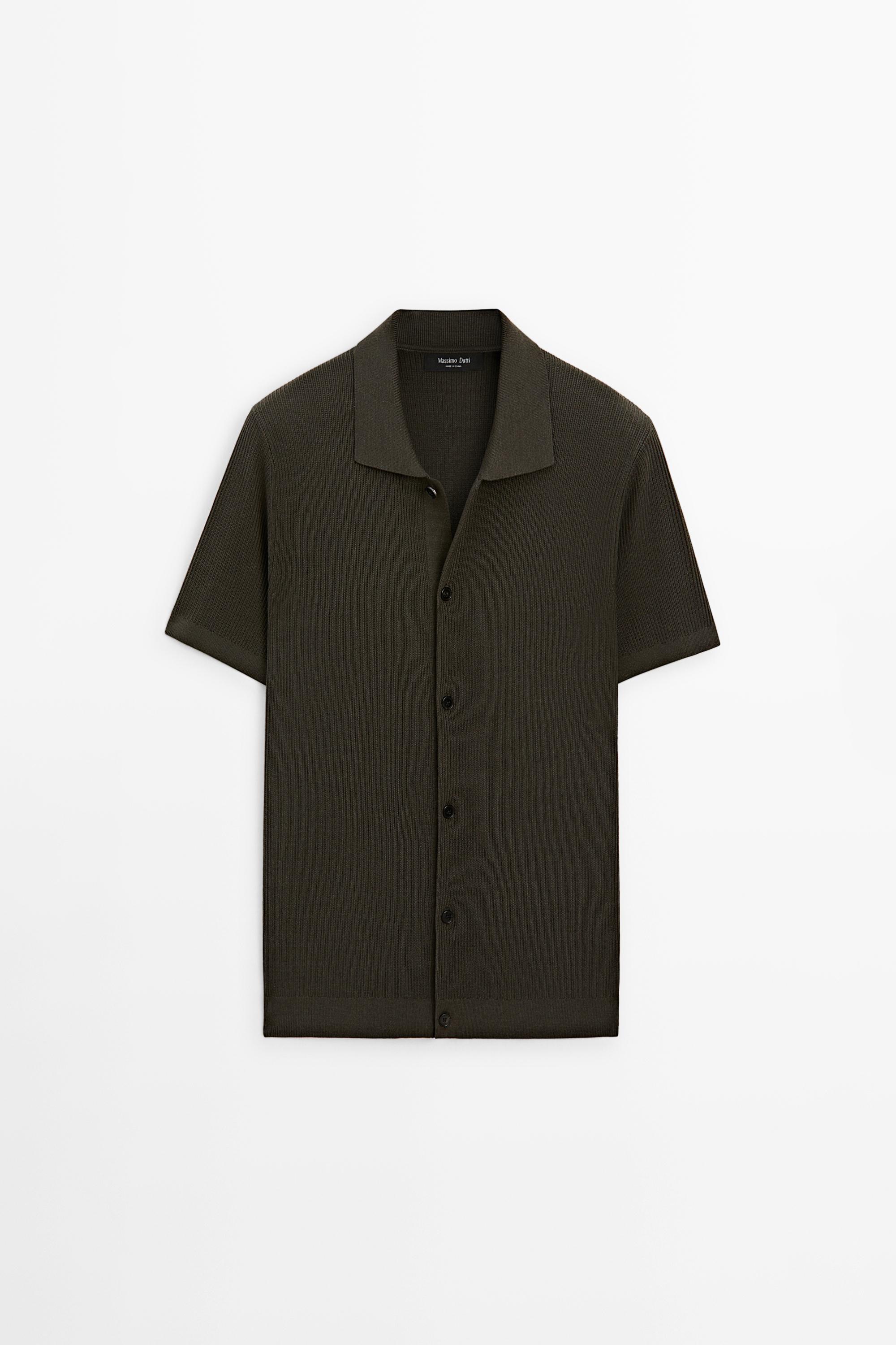 Cotton blend polo shirt with button detail