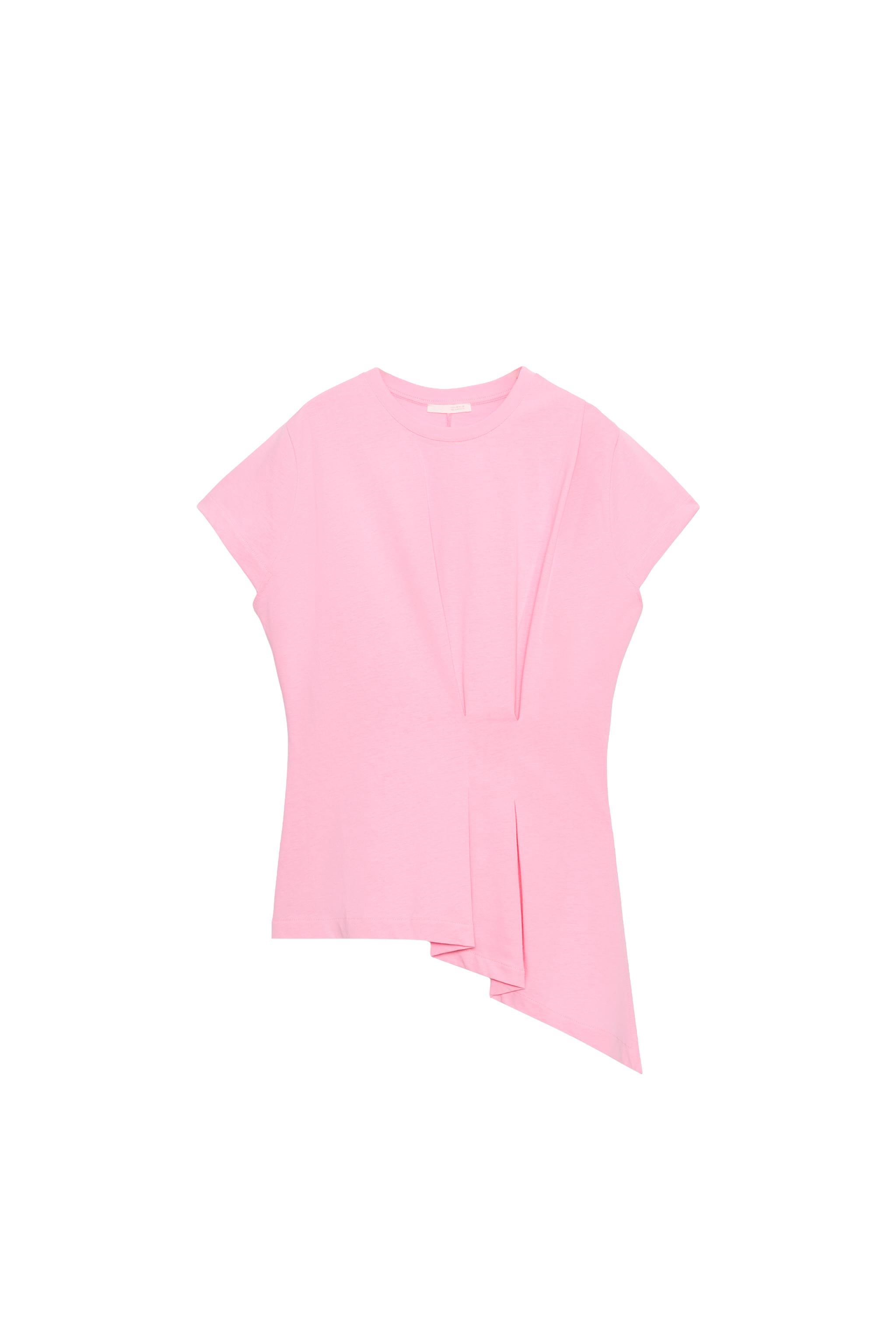 CAMISETA ASIMÉTRICA PLIEGUES