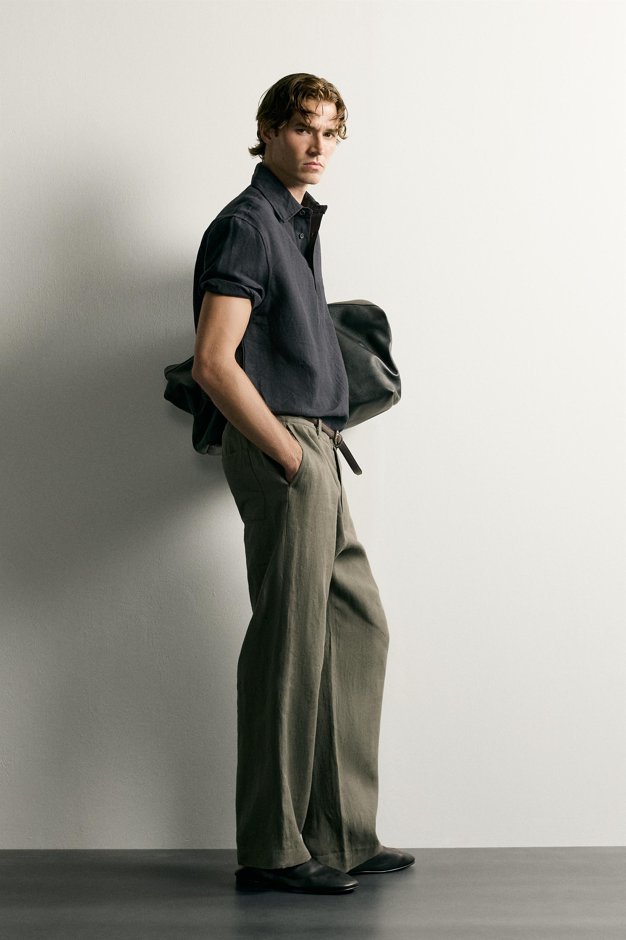 CHEMISE POLO BOXY FIT 100 % LIN