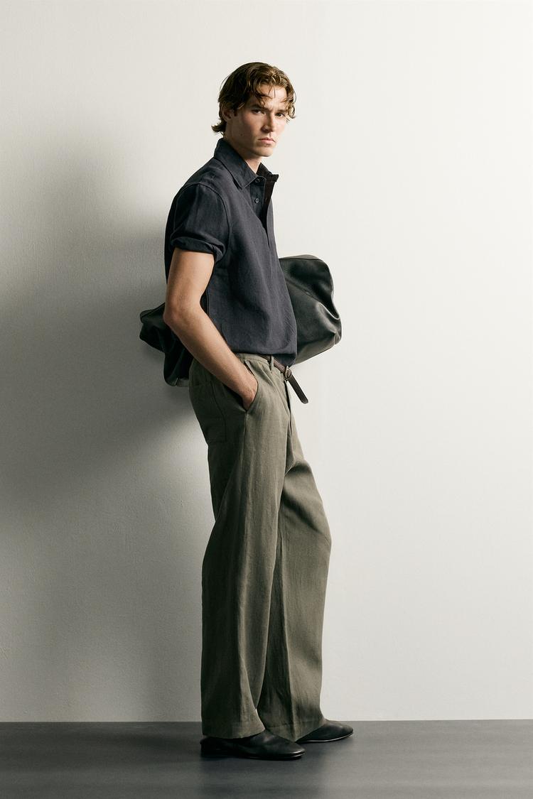 Polo de corte boxy 100% lino 4