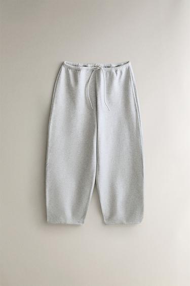 COTTON TROUSERS - Grey Zara