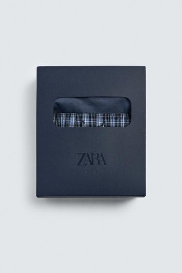 КОМПЛЕКТ СВОБОДНА ПИЖАМА С КОНТРАСТ - Средно-син от Zara