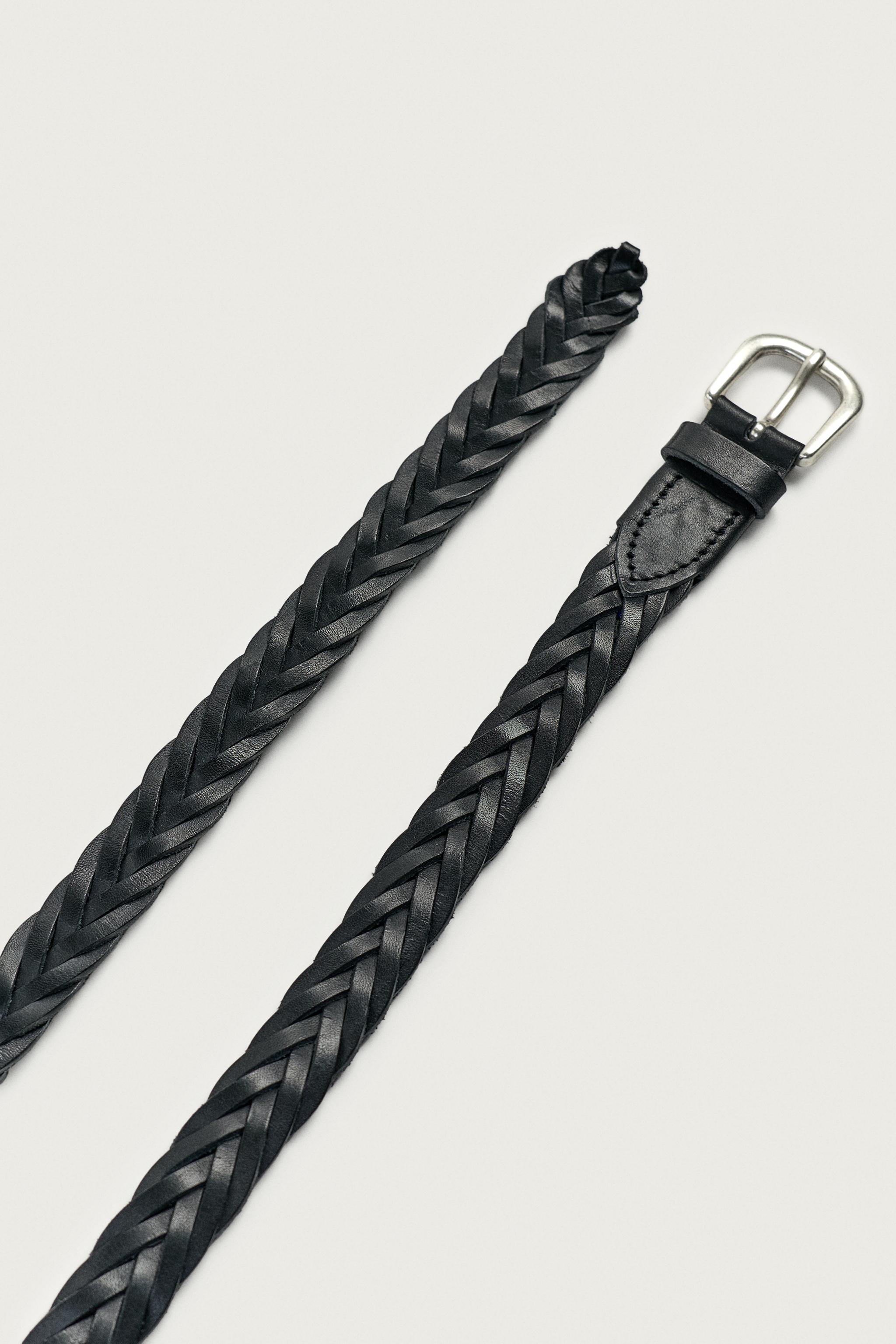 AARON LEVINE X ZARA BRAIDED LEATHER BELT