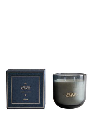 (400 G) LUMINOUS SAFFRON SCENTED CANDLE - Mustard by Zara
