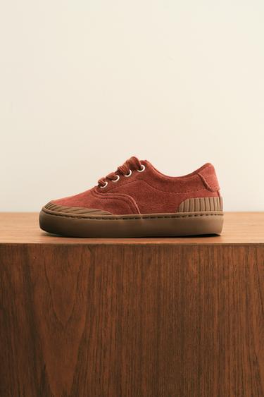 ZARA TIMELESS - LEATHER PLIMSOLLS - Brick by Zara - Image 8