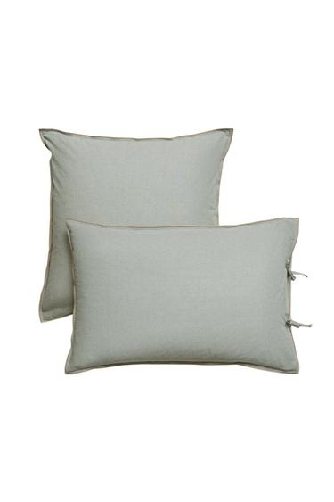 MINI CHECK PILLOWCASE | KATHARINE POLE - Grey / Blue by Zara