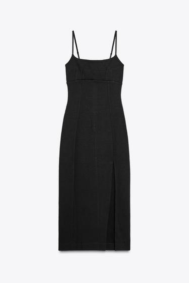 INTERLOCK STRAPPY DRESS - Black by Zara - Image 4