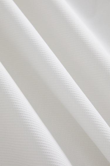 PIQUÉ FLAT SHEET WITH PIPING - White by Zara - Image 3