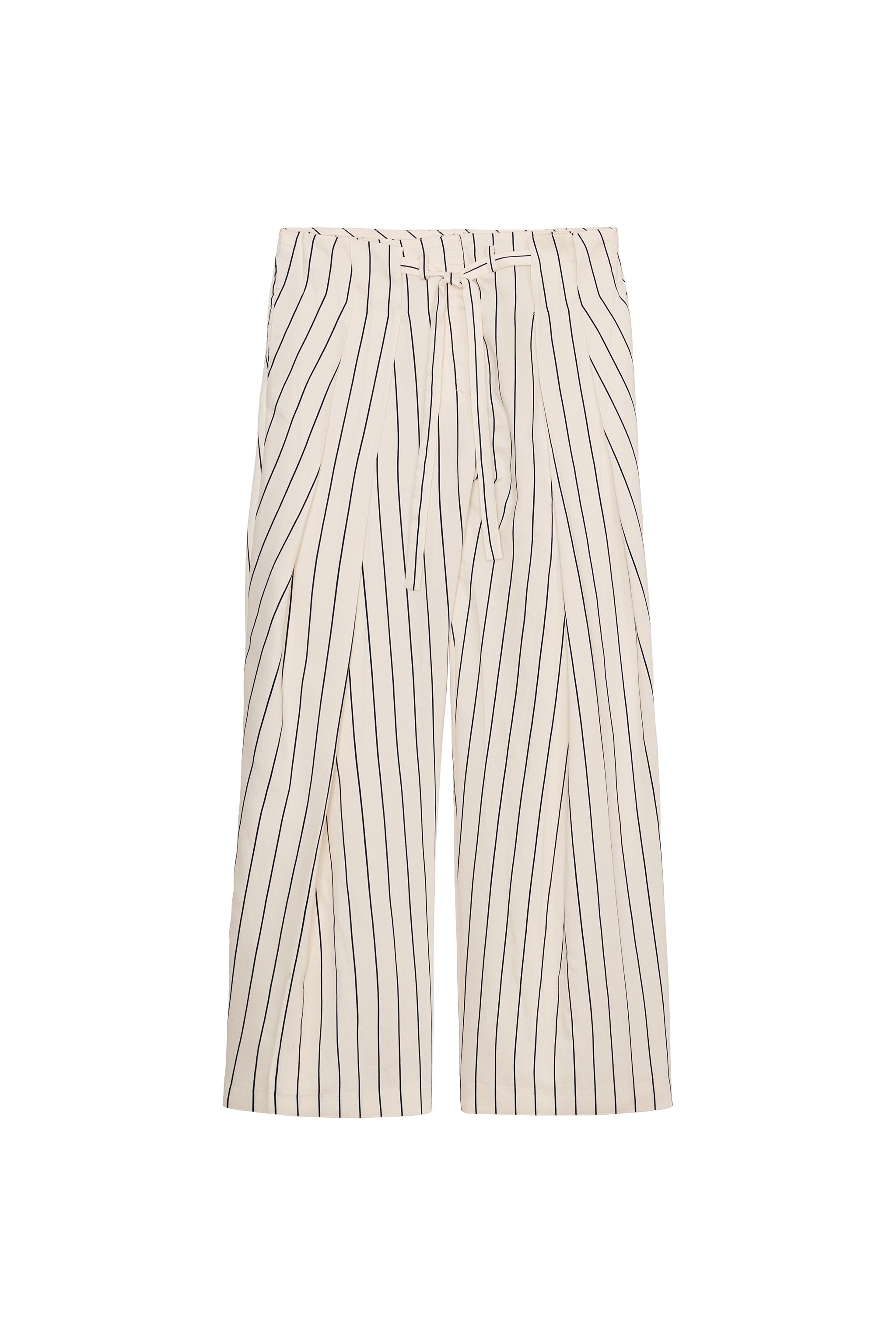 STRIPED PLEATED TROUSERS ZW COLLECTION