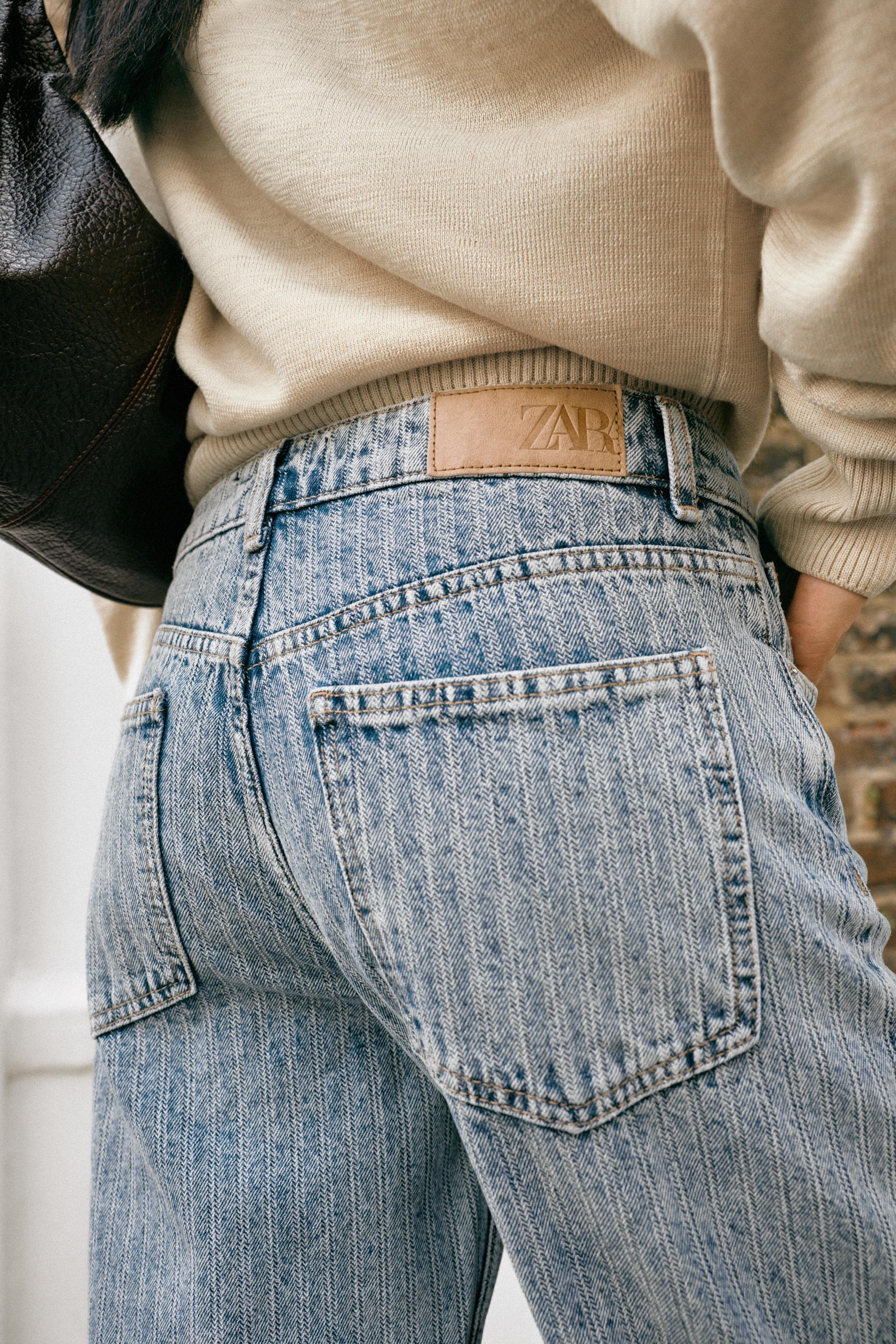 Zara Z1975 JAKARLI ORTA BEL STRAIGHT JEAN görsel 6