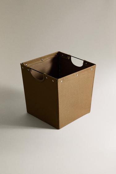 CANVAS HAMPER - Khaki by Zara - Image 1