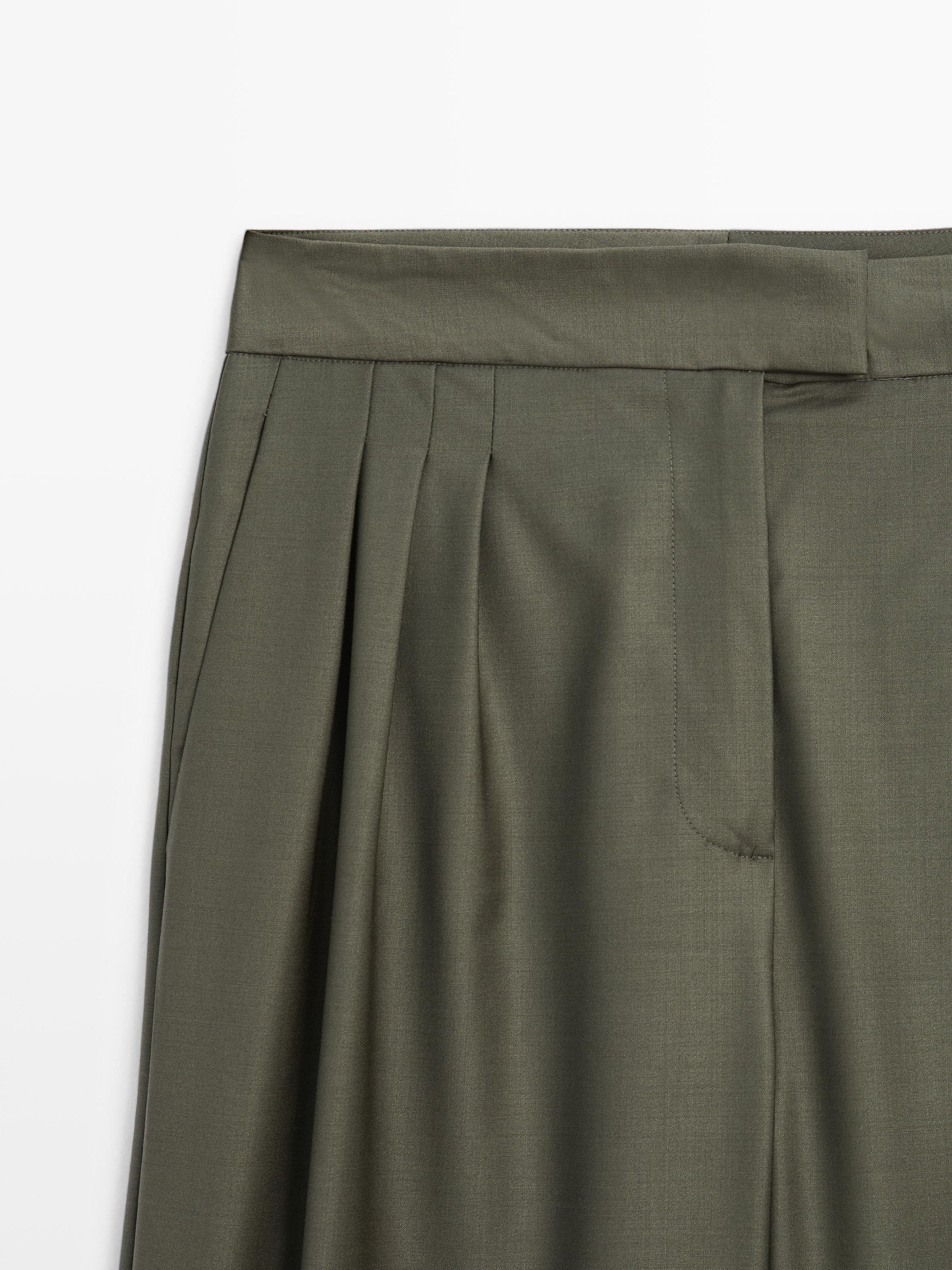 Darted wool blend trousers - STUDIO