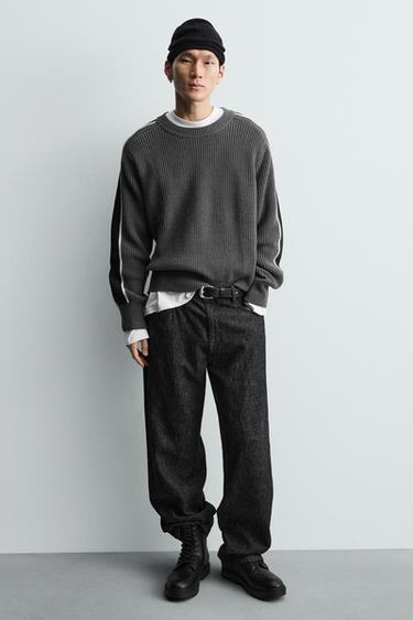 بوت بأربطة حجم كبير - أسود الخاص بـ Zara - صورة 0