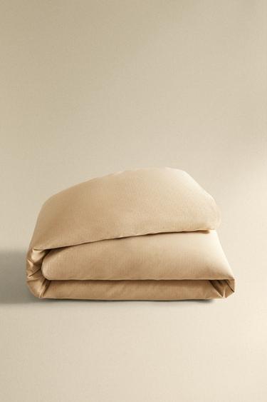 HOUSSE DE COUETTE COTON PLUMETIS - Beige clair de Zara - Image 4