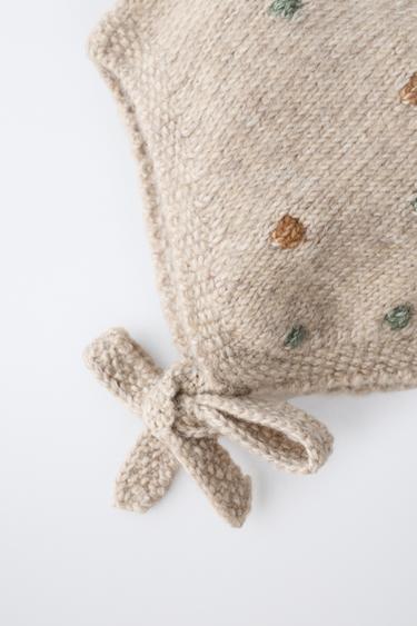 BOBBLE KNIT BONNET - Light beige by Zara - Image 1
