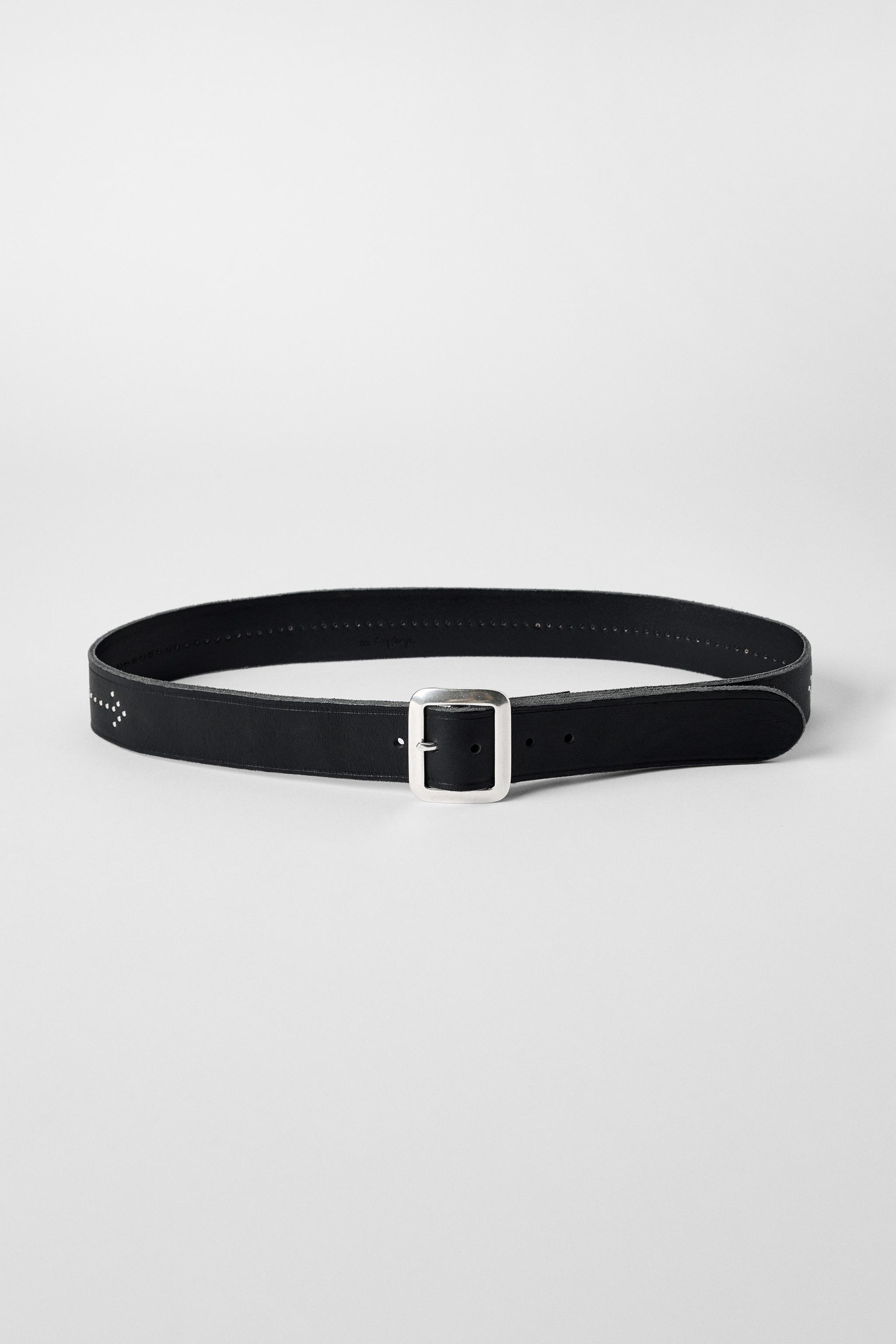 【ZARA】レザーベルト BOBBY GILLESPIE X ZARA STUDDED LEATHER BELT BOBBY GILLESPIE X ZARA - Black | ZARA