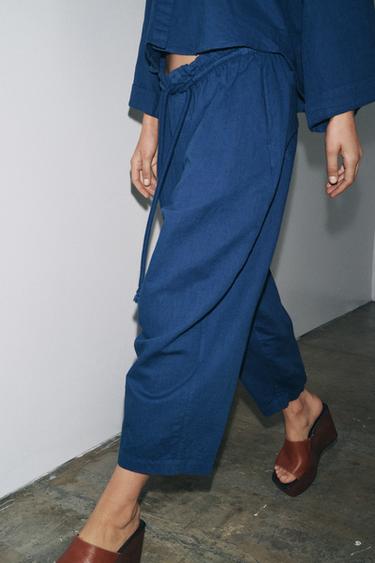 PANTALONI CU IN ZW COLLECTION - Indigo de la Zara