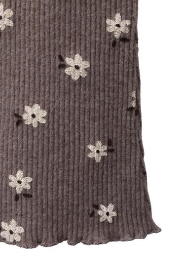 PRINTED SOFT FLARE TROUSERS - Brown marl by Zara