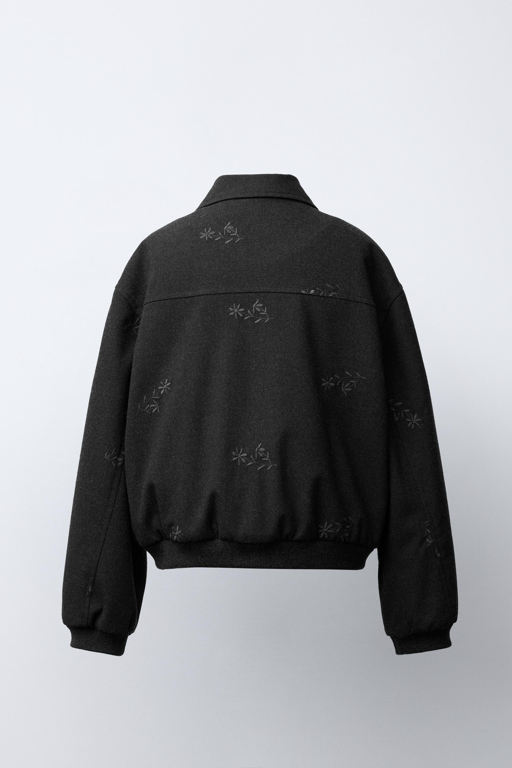 BLOUSON BOMBER À FLEURS BRODÉES