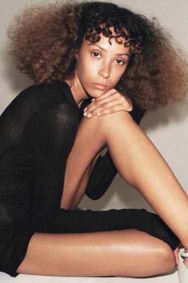 T-SHIRT EN COTON SUPIMA® - Noir de Zara - Image 1