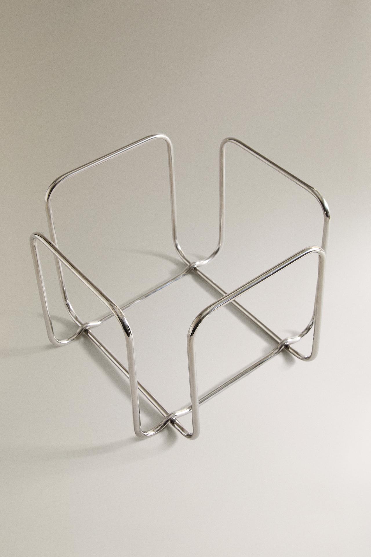 STAINLESS STEEL VINYL ORGANIZER — Silver