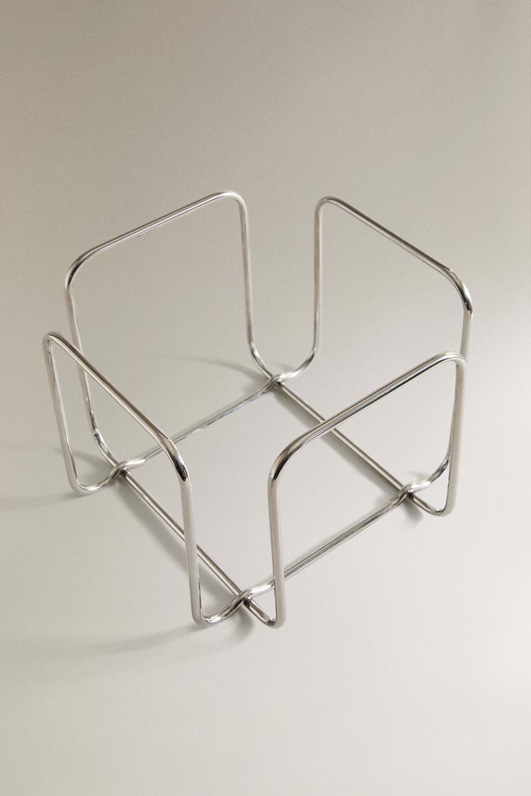 STAINLESS STEEL VINYL ORGANIZER — Silver