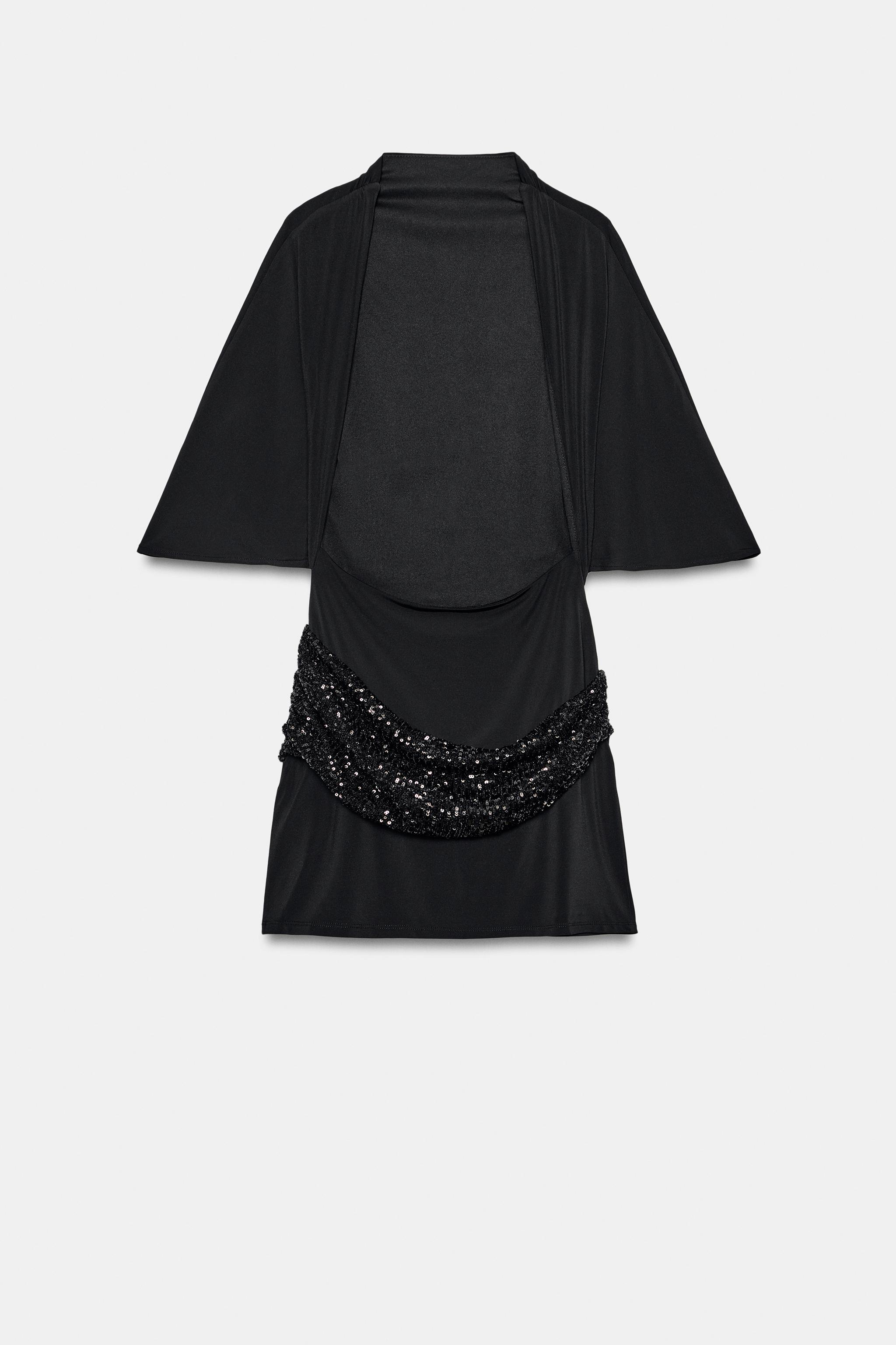Женские платья Zara SEQUIN SASH MINI DRESS — фото 7