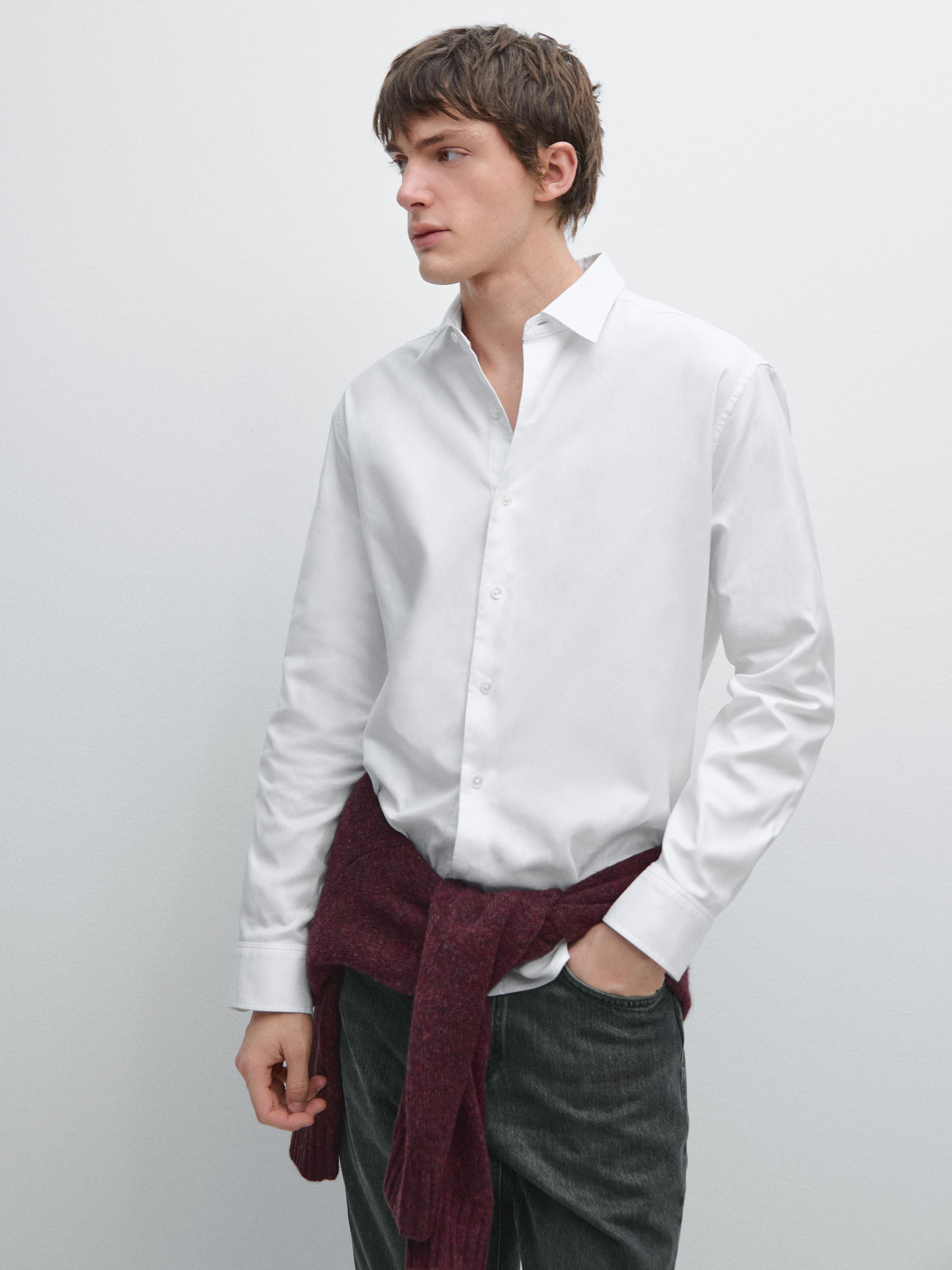 Regular fit textured shirt
