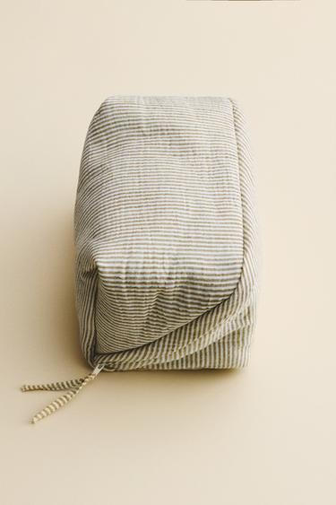 STRIBET TOILETTASKE I MUSSELIN TIL BØRN - grøn fra Zara