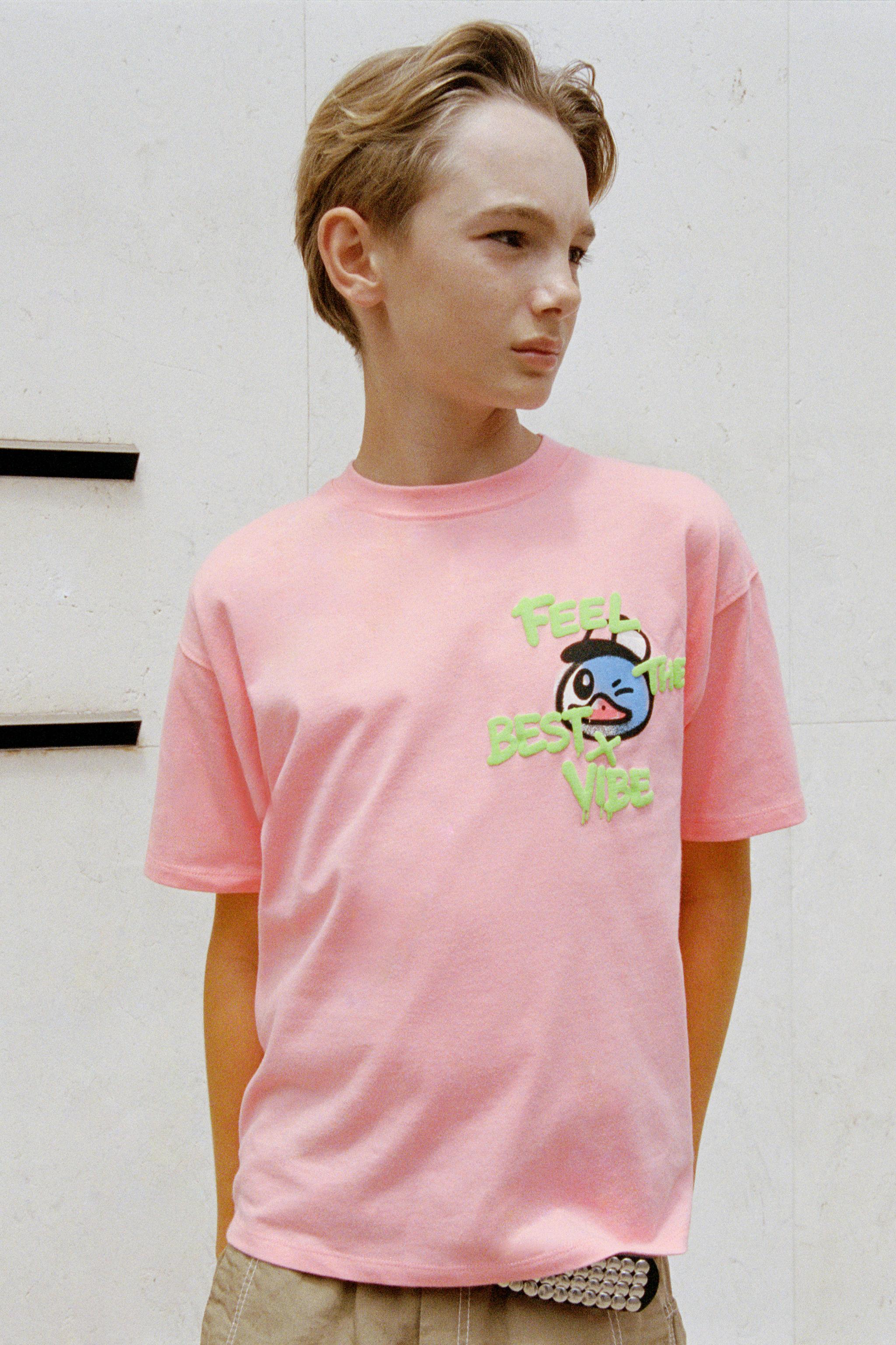GRAFFITI PRINT T-SHIRT - Pink | ZARA Canada
