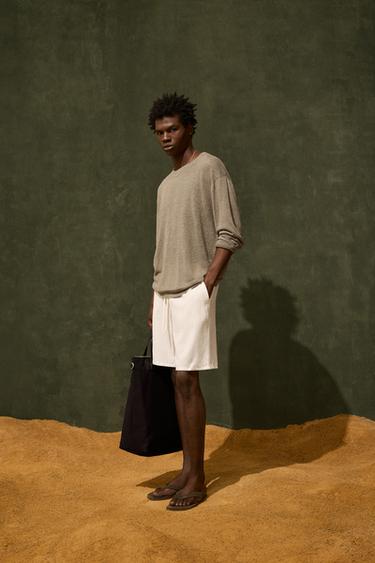 ЗЫҒЫР - ВИСКОЗА БЕРМУД - Ақ Zara компаниясынан