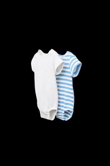Zara TWO-PACK WAFFLE BODYSUITS - Gray marl - Image 0