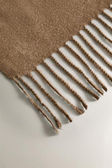 FRINGED DECORATIVE THROW - Beige by Zara - Image 1