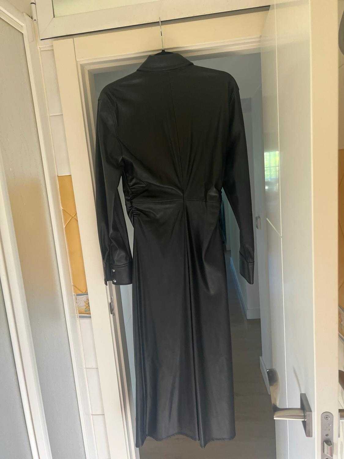 FAUX LEATHER MIDI DRESS - Image 2