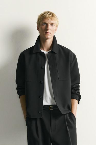SURCHEMISE BOXY FIT - Noir de Zara