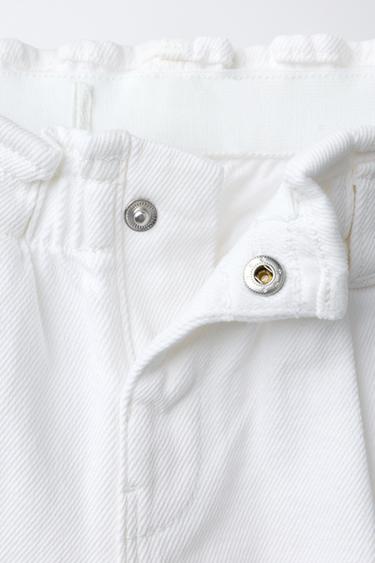 BAGGY PAPERBAG JEANS - Oyster-white by Zara - Image 2