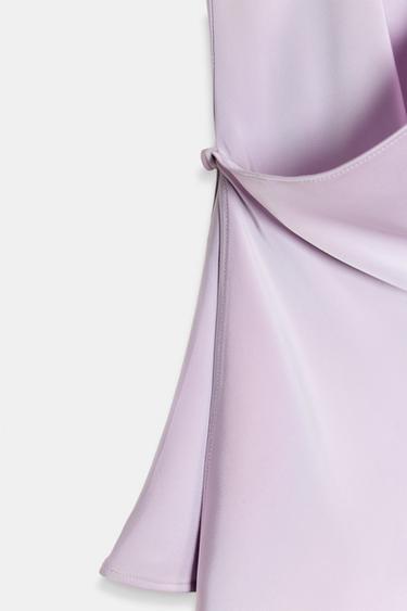 TOP HALTER SATINÉ - Mauve clair de Zara - Image 6