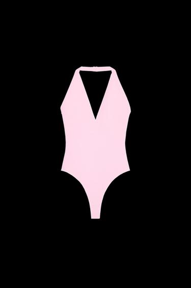 CONTRAST STRETCH BODYSUIT - Pink by Zara - Image 0