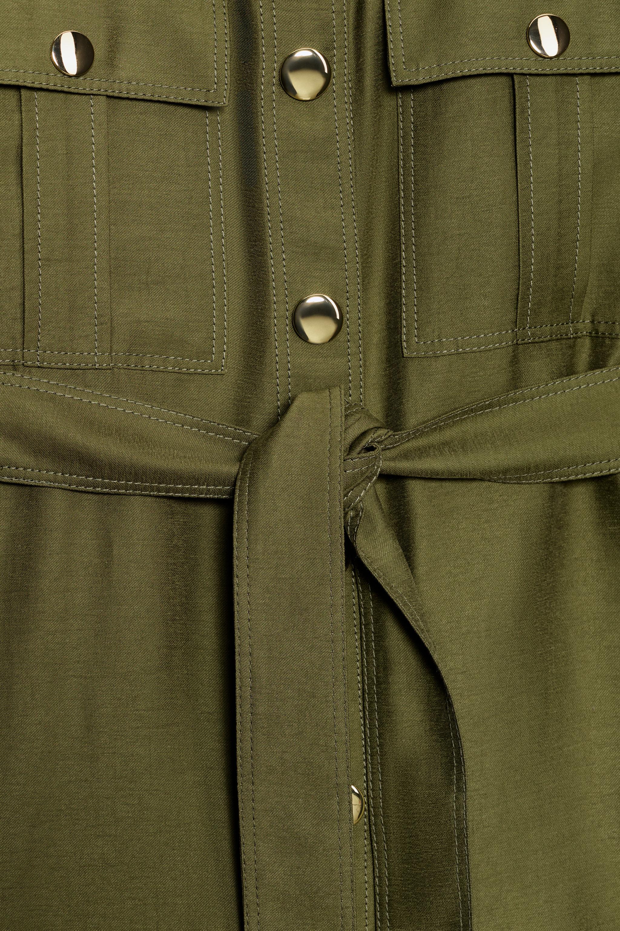 Женские куртки Zara BELTED SAFARI JACKET — фото 10