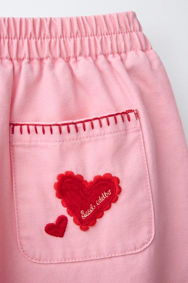 SISSEL EDELBO X ZARA KIDS EMBROIDERED BAGGY TROUSERS - Pink by Zara - Image 3