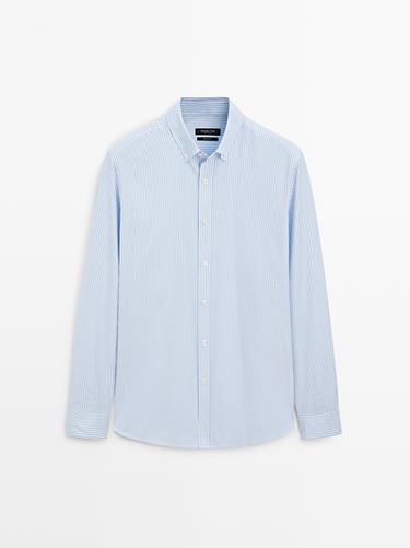 Zara 100% cotton Oxford shirt - Sky blue - Image 0