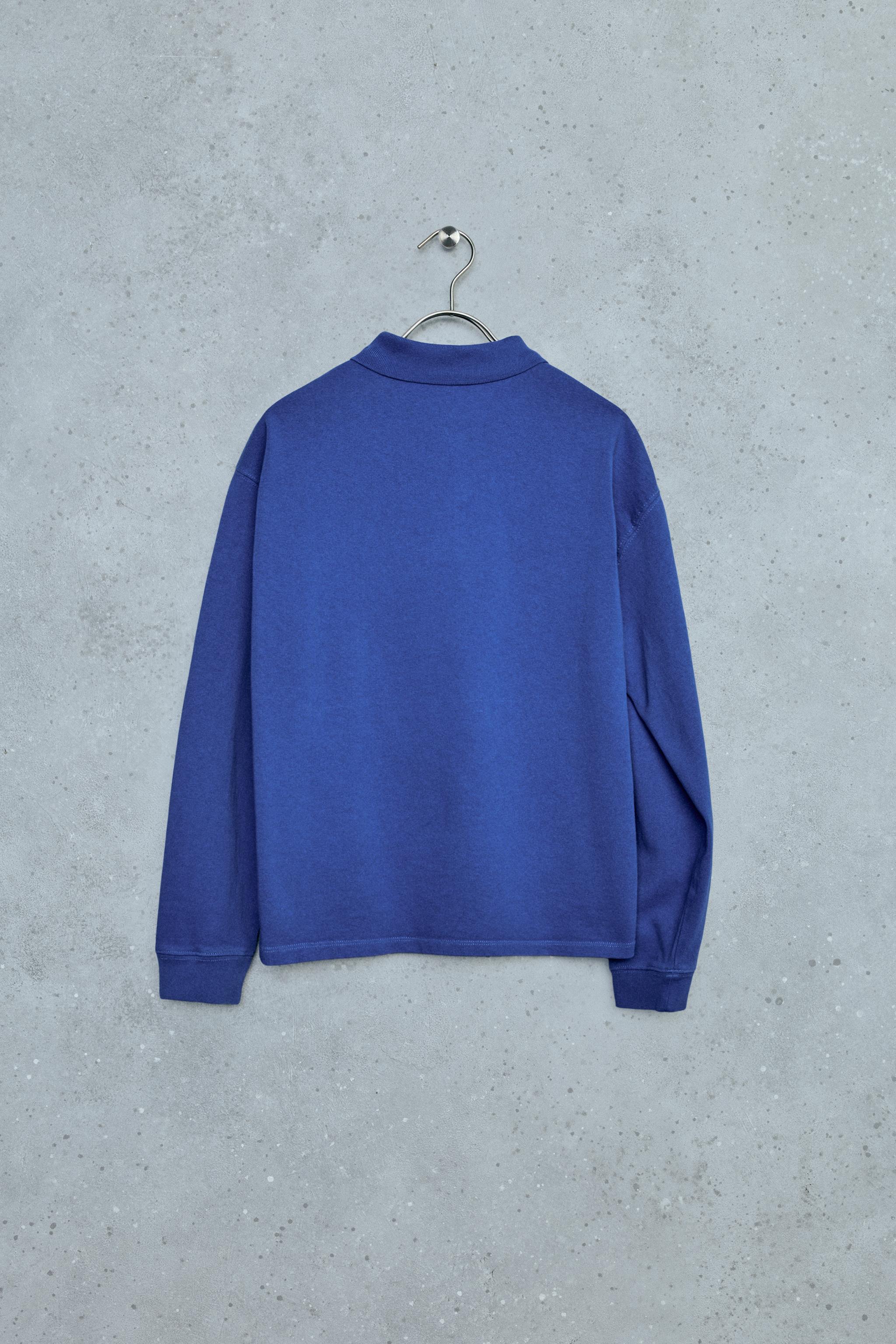 STORIESZ - GARMENT DYED POLO SHIRT — Bluish