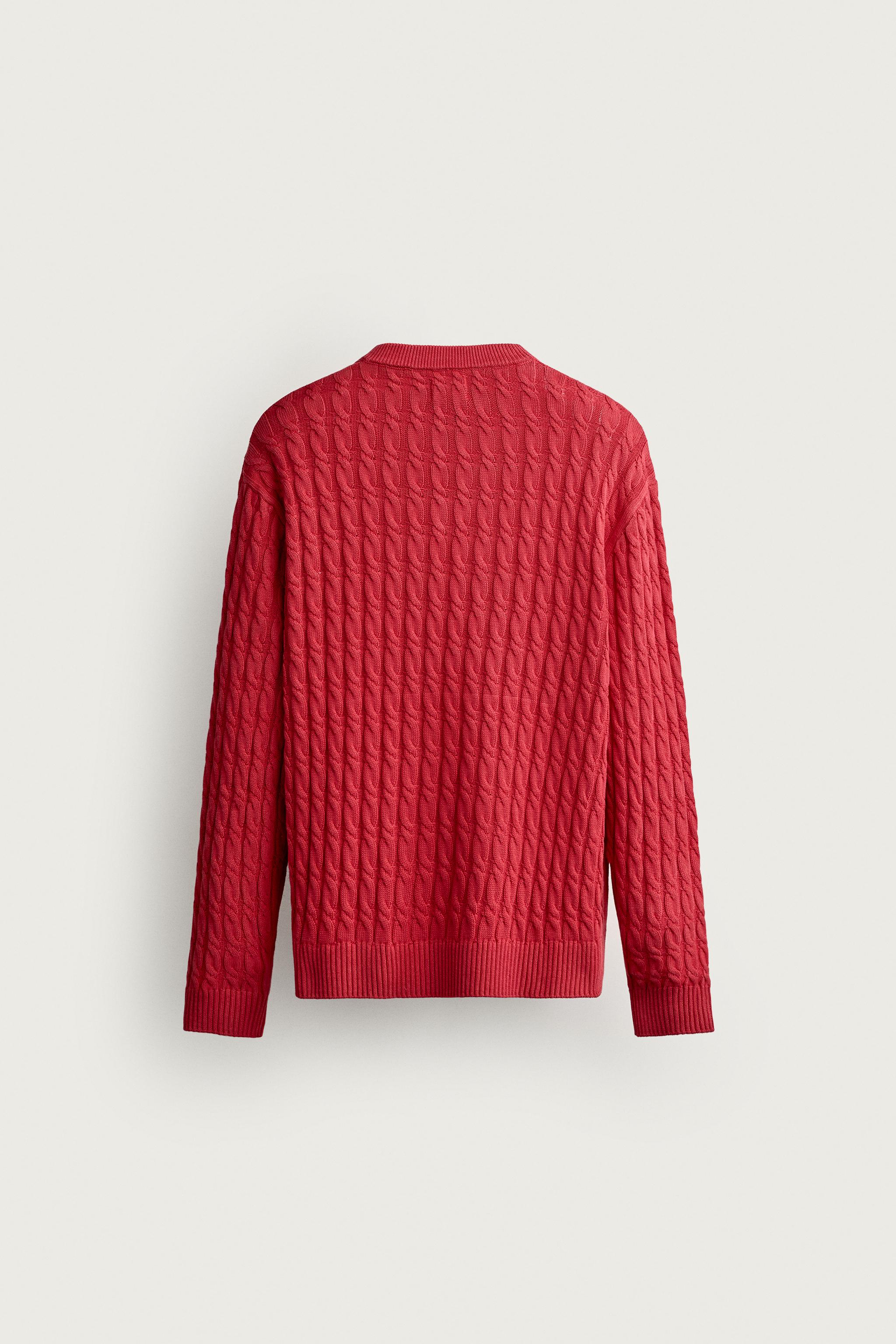 PULL COL EN V À TORSADES FRUIT OF THE LOOM™