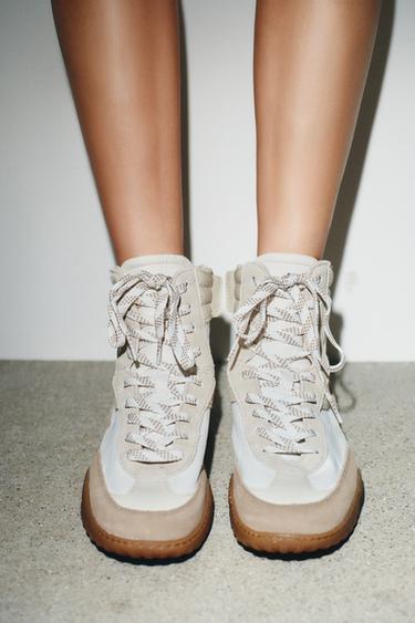 TÊNIS BOTA - Branco-cru da Zara - Imagem 0
